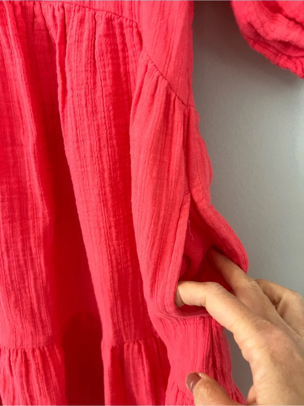Cat & Jack Pink Cotton Muslin Dress Pockets • Large (10-12)